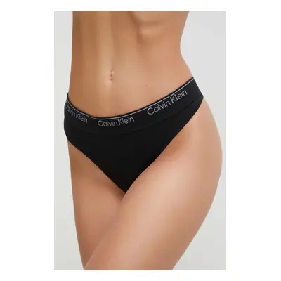 Tanga Calvin Klein Underwear černá barva, 000QF7095E