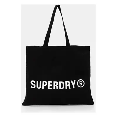 Bavlněná taška Superdry černá barva, Y9110270A-02A