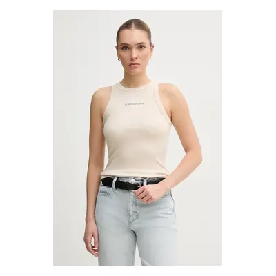 Top Calvin Klein Jeans dámský, béžová barva, J20J225301