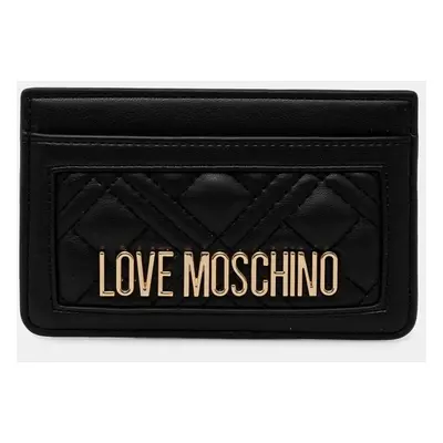 Pouzdro na karty Love Moschino černá barva, JC5659PP1