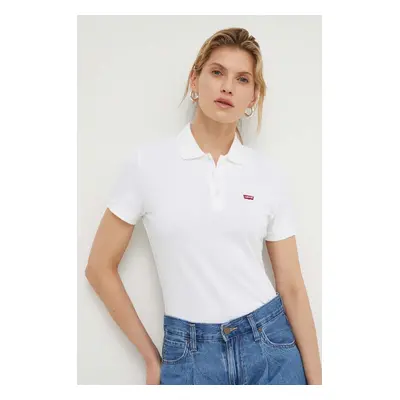 Polo tričko Levi's bílá barva