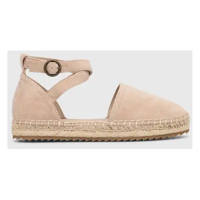 Semišové espadrilky Marc O'Polo béžová barva, 40315613802305 NN2M3042