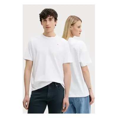 Bavlněné tričko Diesel T-ADJUST-MICRODIV T-SHIRT bílá barva, s aplikací, A14931.0NIAX