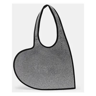 Kabelka Coperni Crystal-Embellished Mini Heart Tote černá barva, COPBA14BIS455