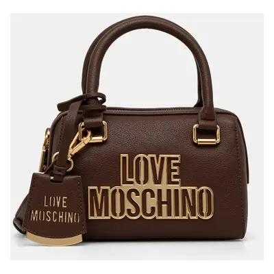 Kabelka Love Moschino hnědá barva, JC4333PP0L