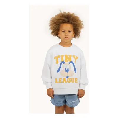 Dětská bavlněná mikina Tinycottons TINY LEAGUE GRAPHIC SWEATSHIRT béžová barva, s potiskem, SS25