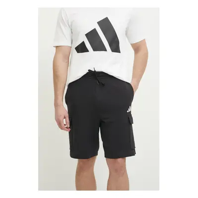 Kraťasy adidas Feelcozy pánské, černá barva, JE6291