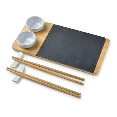 Sushi set pro 2 osoby Affek Design Sushi hnědá barva