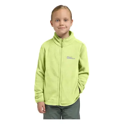 Dětská mikina Jack Wolfskin TAUNUS JACKET K zelená barva, hladká, 1609482