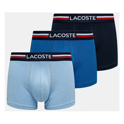 Boxerky Lacoste 3-pack pánské, tmavomodrá barva, 5H2390