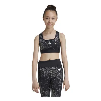 Dětská sportovní podprsenka adidas JG PWR GL BRA černá barva, IW3281