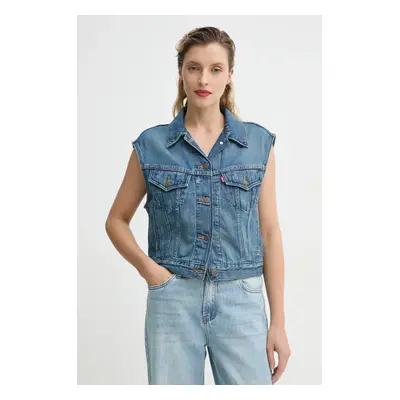 Vesta Levi's SHRUNKEN 90S VEST modrá barva, 001W2