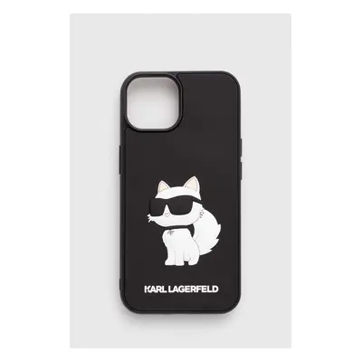 Obal na telefon Karl Lagerfeld iPhone 14 6.1" černá barva