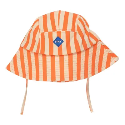 Dětský bavlněný klobouk Tinycottons STRIPES BUCKET HAT oranžová barva, SS25-422