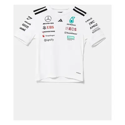 Dětské tričko adidas Performance MER DR bílá barva, s potiskem, JX5803