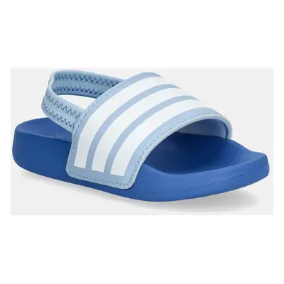 Dětské pantofle adidas ADILETTE ESTRAP modrá barva, JR5327