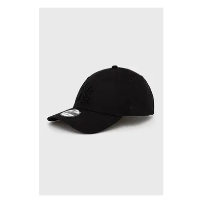 Bavlněná čepice New Era černá barva, s aplikací, 80468932.BLACK-BLACK