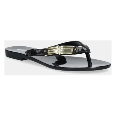 Žabky Melissa MELISSA HARMONIC M CHIC AD dámské, černá barva, M 35906.BB095