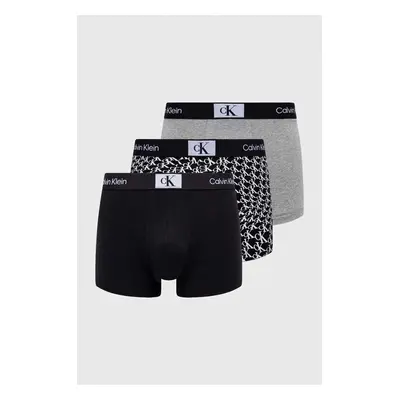 Boxerky Calvin Klein Underwear 3-pack pánské, černá barva, 000NB3528E