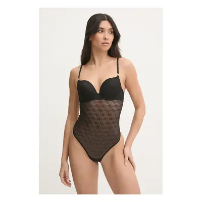 Body Guess NORA černá barva, krajkové, O5RM04 KCLB0