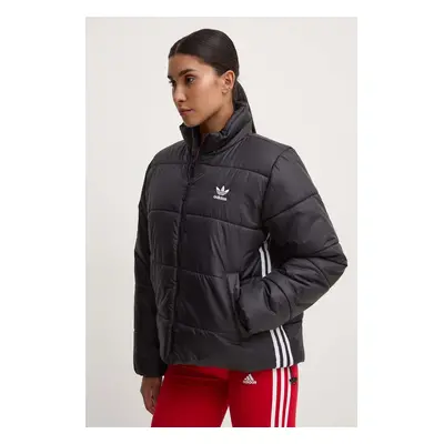 Bunda adidas Originals Adicolor Puffer dámská, černá barva, zimní, II8455