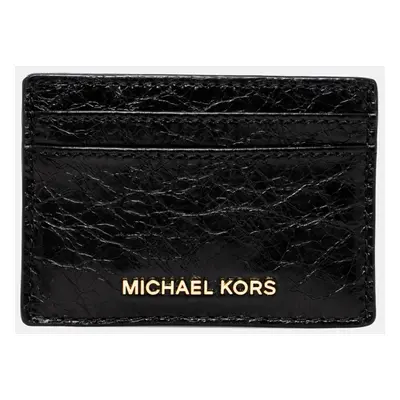 Kožené pouzdro na karty MICHAEL Michael Kors černá barva, 32R5GJ6D1L