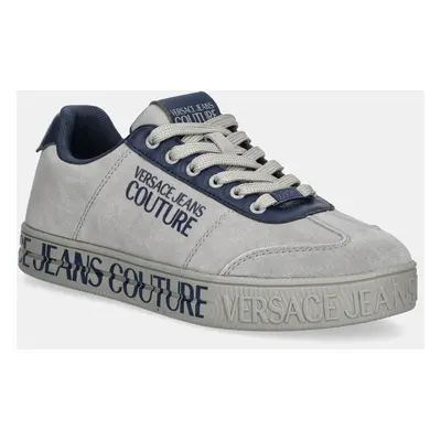 Semišové sneakers boty Versace Jeans Couture šedá barva, 78YA3SK6 ZPB02 800