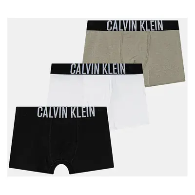 Dětské boxerky Calvin Klein Underwear 3-pack zelená barva, B70B700510