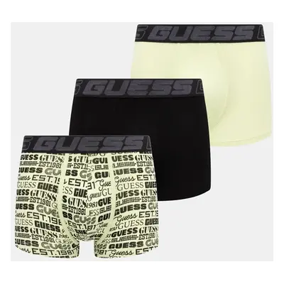 Boxerky Guess JOE 3-pack pánské, černá barva, U5RG15 K6YW1