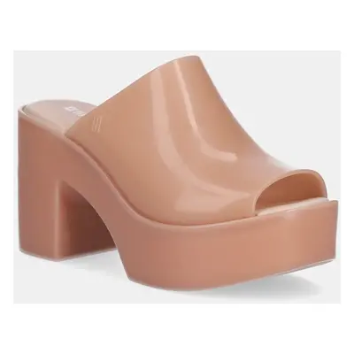 Pantofle Melissa MELISSA MULE HYPE AD dámské, oranžová barva, na podpatku, M 36026.BI527