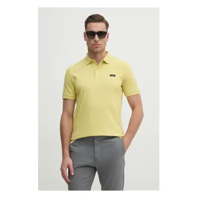 Polo tričko Calvin Klein žlutá barva, K10K111196