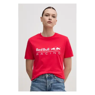 Bavlněné tričko Red Bull Racing x Pepe Jeans STANDARD FIT TEE červená barva, RL500004