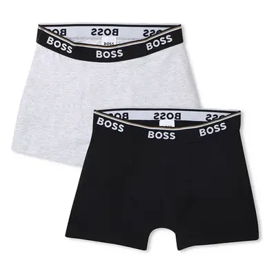 Dětské boxerky BOSS 2-pack černá barva, J51748