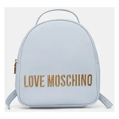 Batoh Love Moschino dámský, modrá barva, malý, s aplikací, JC4197PP1