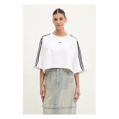 Bavlněné tričko adidas Originals BOXY TEE bílá barva, JY8886