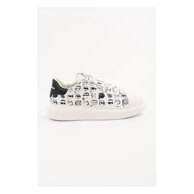 Kožené sneakers boty Karl Lagerfeld KAPRI MENS bílá barva, KL52512T