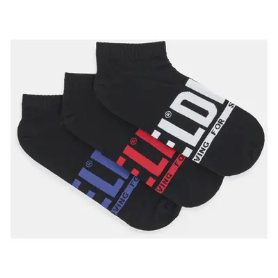 Ponožky Diesel SKM-GOST-THREEPACK SOCKS 3-pack pánské, černá barva, 00SI8H.0EGBH