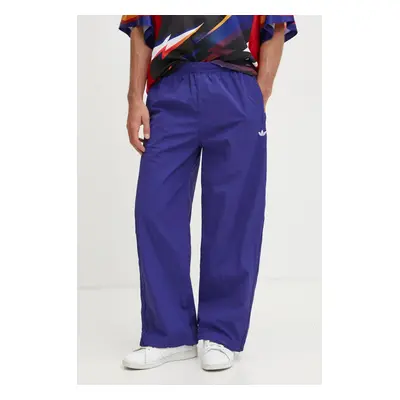 Tepláky adidas Originals SST TRACKPANT pánské, fialová barva, hladké, JX1693