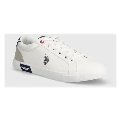 Sneakers boty U.S. Polo Assn. BASTER bílá barva, BASTER001M 4TH2