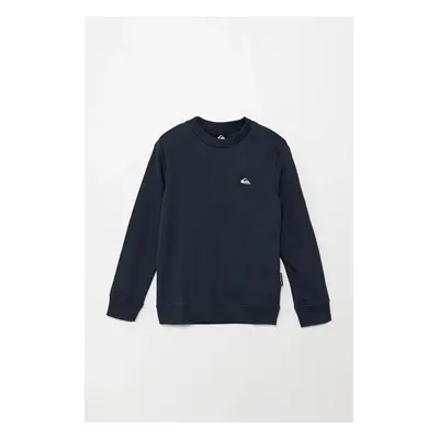 Dětská mikina Quiksilver BASIC CREW tmavomodrá barva, hladká, EQBFT03891