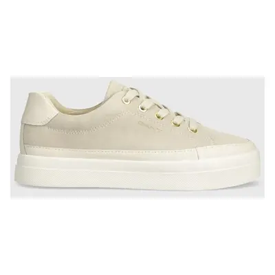 Kožené sneakers boty Gant Avona béžová barva, 28533447.G151