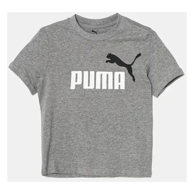 Dětské bavlněné tričko Puma ESS 2 COLOR No.1 Logo Tee šedá barva, s potiskem, 685778