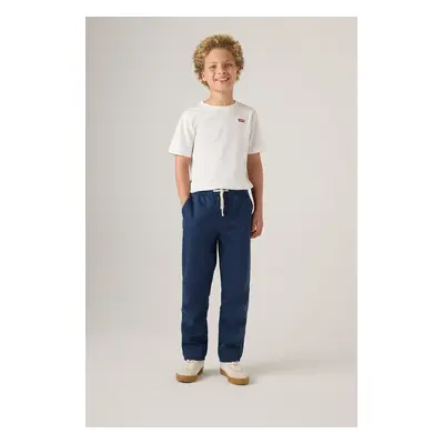 Dětské bavlněné kalhoty Levi's LOOSE FIT PULL-ON PANTS tmavomodrá barva, hladké, 9EL221