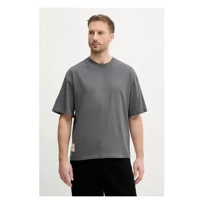 Bavlněné tričko Alpha Industries Studio Edition T šedá barva, 156550