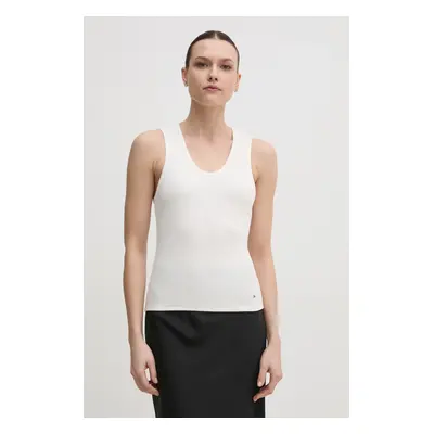 Top Tommy Hilfiger dámský, béžová barva, WW0WW44572