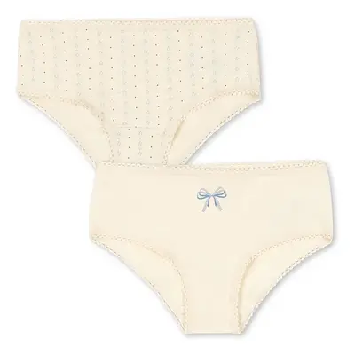 Dětské kalhotky Konges Sløjd BASIC 2 PACK GIRL UNDERPANTS GOTS 2-pack béžová barva, KS102257