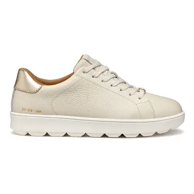 Kožené sneakers boty Geox D SPHERICA ECUB-1 béžová barva, D55WEB 046BN C1S2L