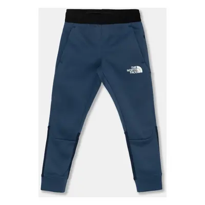 Dětské tepláky The North Face MOUNTAIN ATHLETICS JOGGERS modrá barva, vzorované, NF0A89HW96P1