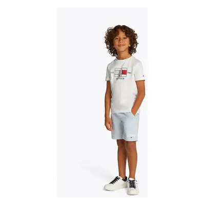 Dětské tričko Tommy Hilfiger bílá barva, s potiskem, KB0KB09530