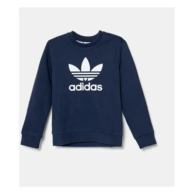 Dětská mikina adidas Originals tmavomodrá barva, s potiskem, JD1656